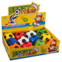 Pallone in schiuma colorato con design da calcio 10 cm. per giocare