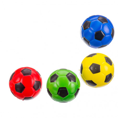 Pallone in schiuma colorato con design da calcio 10 cm. per giocare