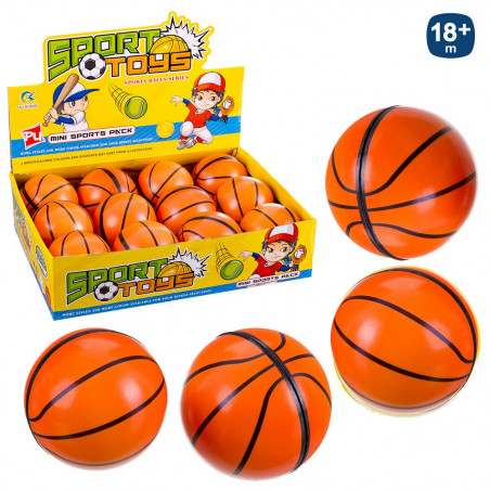 Pallone da basket in schiuma realistica, design 10 cm. per giocare