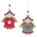 Ornamenti di angeli in legno per decorazioni natalizie