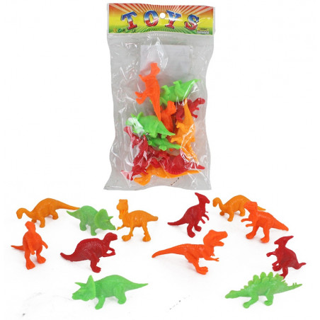 Mini dinosauri giocattolo in confezione da 12 unità