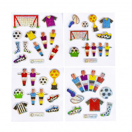 Adesivi di calcio con glitter