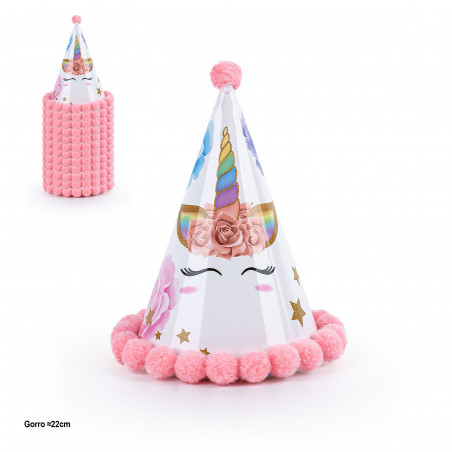Cappello 1° Compleanno Per Bambina Con Numero Glitterato E Fiocco Rosa | Berretto Conico Boho Per Foto E Festa | Altezza 16 Cm Feltro Morbido