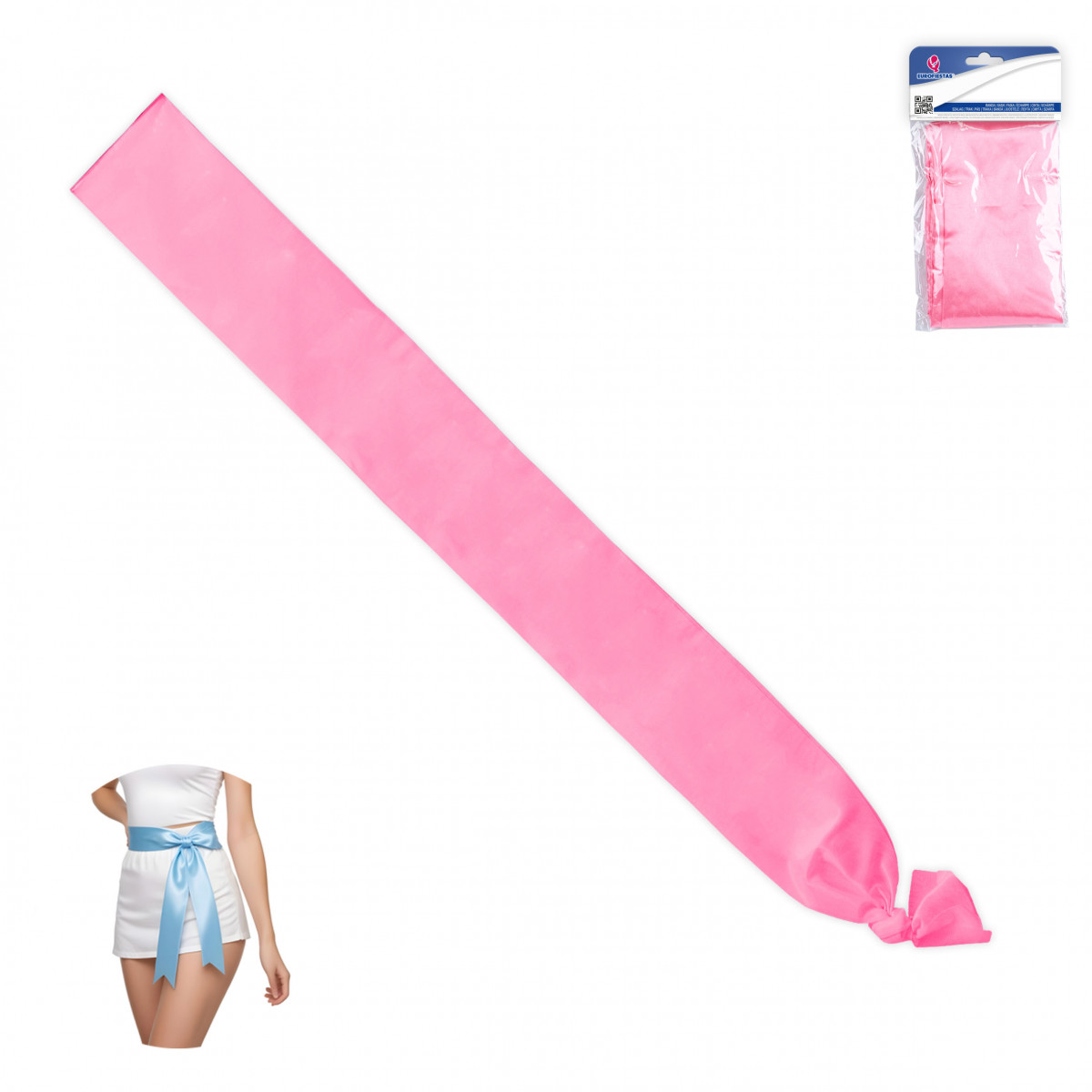 Banda liscia color rosa 200x9cm per celebrazioni