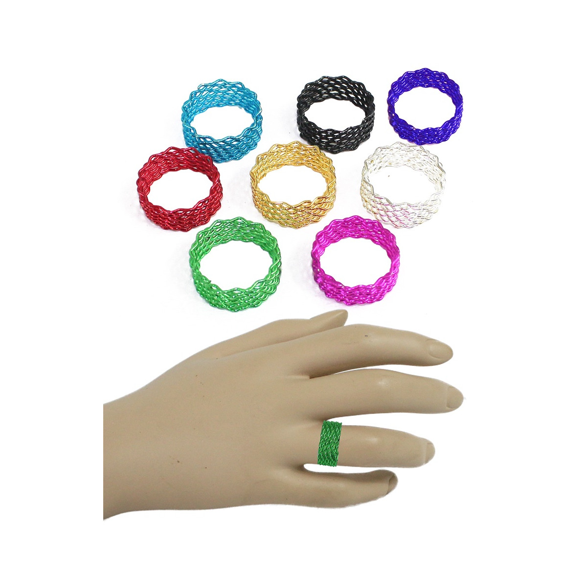 Anello spirale in metallo in vari colori
