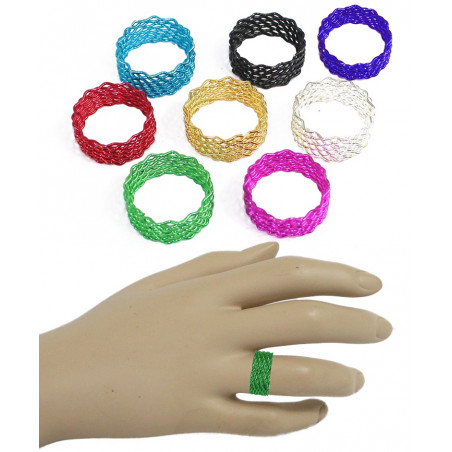 Anello spirale in metallo in vari colori