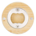 Apribottiglie in legno con adesivo personalizzato per i dettagli