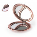 Specchio doppio in oro rosa con biglietto di promemoria in sacchetto di organza per i dettagli