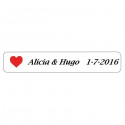 Coltello multiuso in argento con adesivo a forma di cuore personalizzabile per invitati maschili al matrimonio
