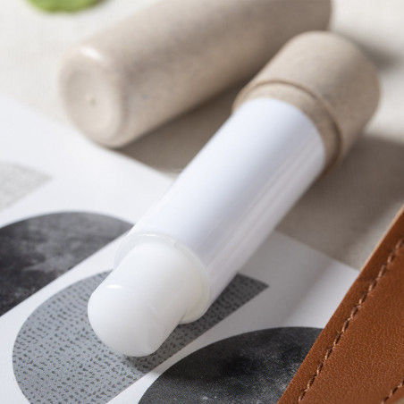 Balsamo per labbra personalizzato con borsa rustica per matrimonio