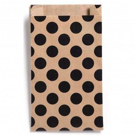 Buste in carta kraft con design a pois