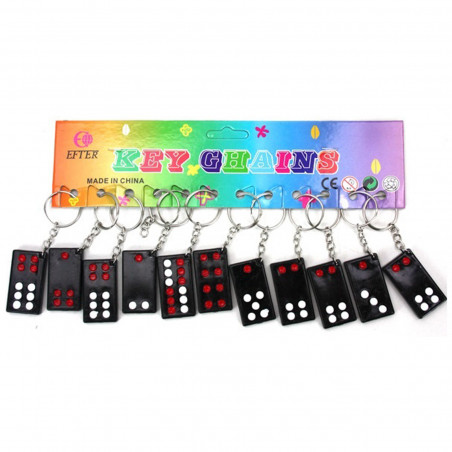 Portachiavi originale a forma di tessera del domino