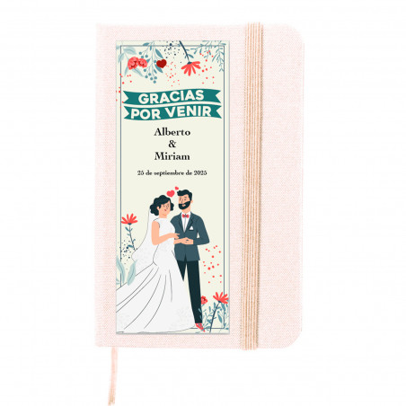 Blocco note personalizzato per dettagli matrimoni