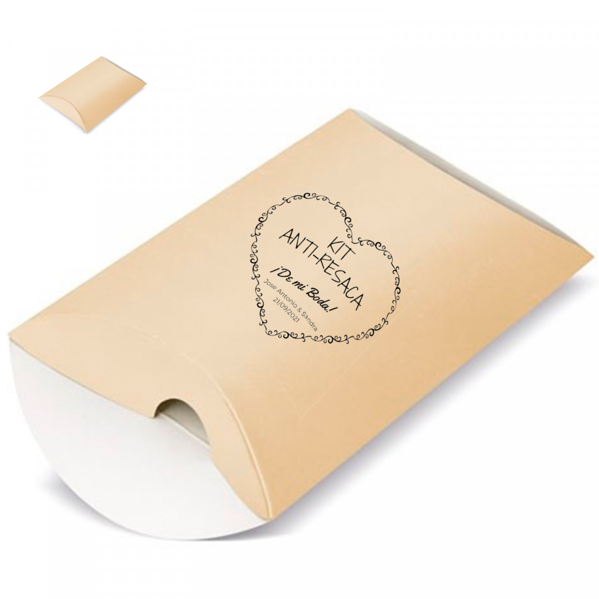 Scatola kraft personalizzata con adesivo