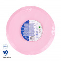 Piatti usa e getta rosa pastello da 18 cm in confezione da 10 unità