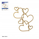 Topper per torte con cuori intrecciati in color oro