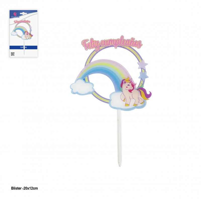 Topper per torte di compleanno con unicorno