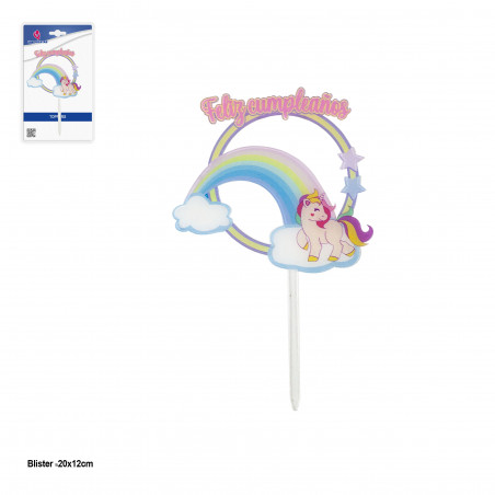 Topper per torte di compleanno con unicorno
