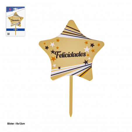 Topper per compleanni a forma di stella