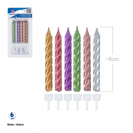 Candele multicolore per compleanni