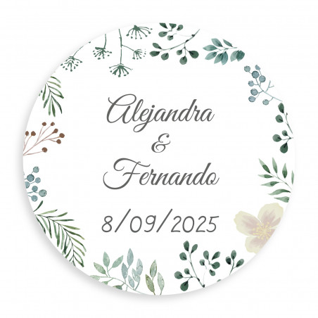 Semi di fiori di campo su bastoncini da piantare con adesivi personalizzabili ideali come regalo.