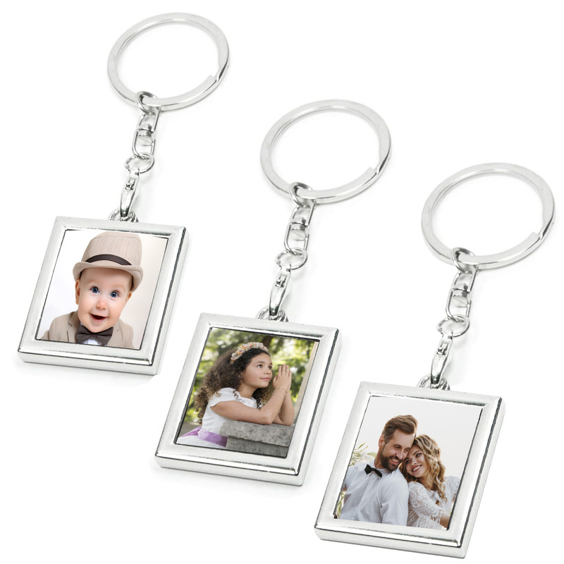 Portachiavi fotografia di forma rettangolare