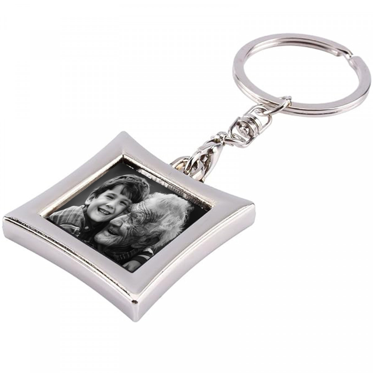 Portachiavi per inserire una fotografia quadrata
