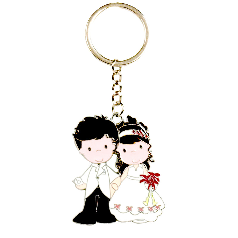 Portachiavi con figura di sposi da regalare ai matrimoni