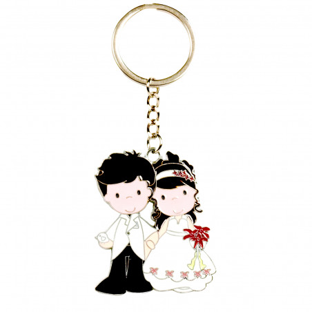 Portachiavi con figura di sposi da regalare ai matrimoni