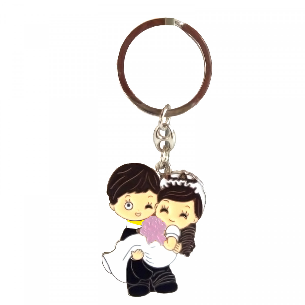 Portachiavi con coppia di sposi per regalare ai matrimoni