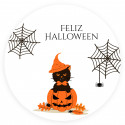 Barattolo di caramelle per dentiere di Halloween con adesivo personalizzabile