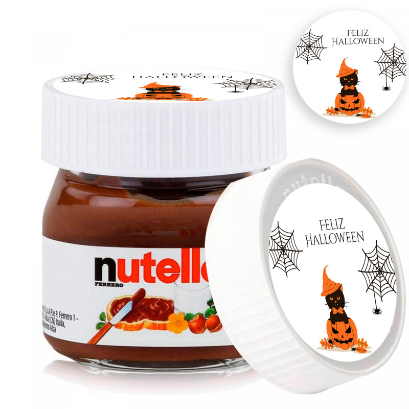 Nutella 25 grammi con coperchio personalizzato di Halloween da regalare