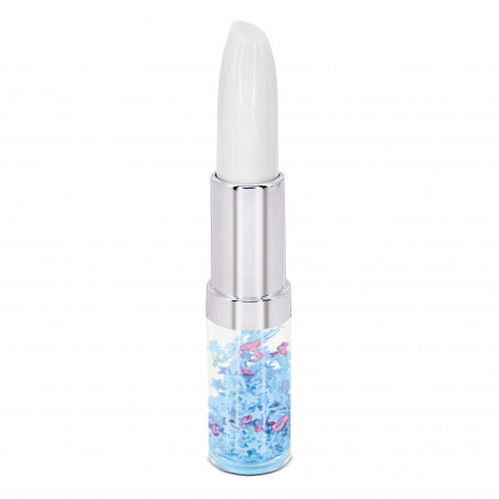 Penna a sfera a forma di rossetto con adesivo per dettagli battesimo
