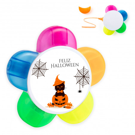 Marcatori colorati con adesivo personalizzato per Halloween
