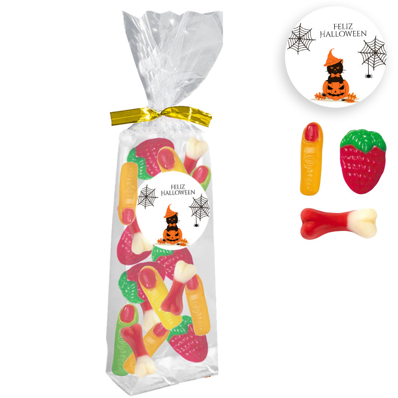 Sacchetto regalo di Halloween personalizzato con adesivo