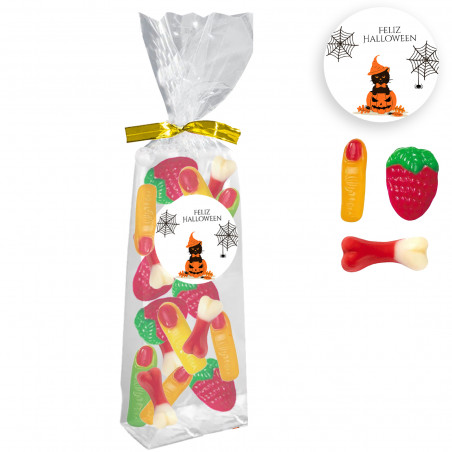 Sacchetto regalo di Halloween personalizzato con adesivo