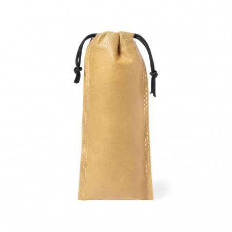 Armonica in legno personalizzata con adesivo e lecca-lecca in una borsa