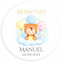 Adesivo personalizzabile da 3 cm con bambino su nuvola