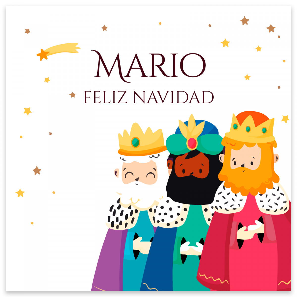Adesivo personalizzabile 5x5cm Re Magi