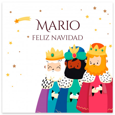 Adesivo personalizzabile 5x5cm Re Magi