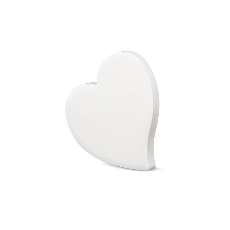 Magnete in ceramica bianca a forma di cuore per sublimare