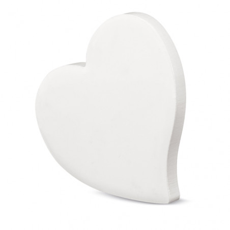 Magnete in ceramica bianca a forma di cuore per sublimare