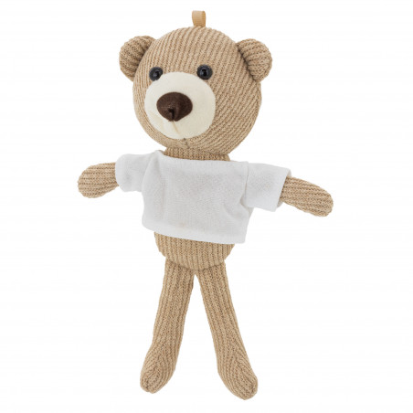 Orsetto di peluche piccolo con adesivo personalizzato da regalare per il battesimo