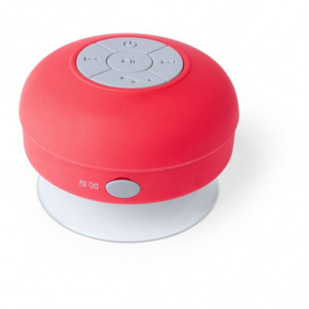 Altoparlante rosso bluetooth impermeabile rosso con adesivo speciale Natale Babbo Natale e amici