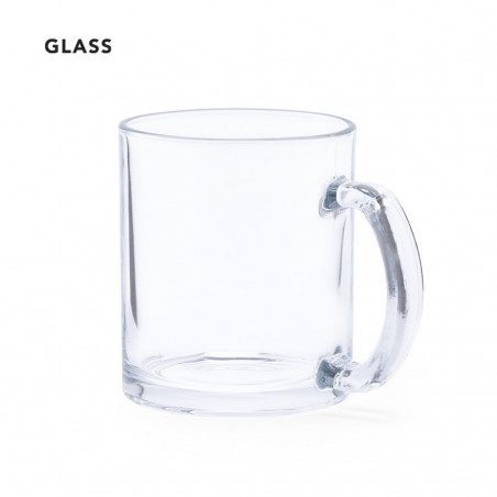 Tazza di vetro natalizia con adesivo personalizzabile dei Re Magi per i dettagli