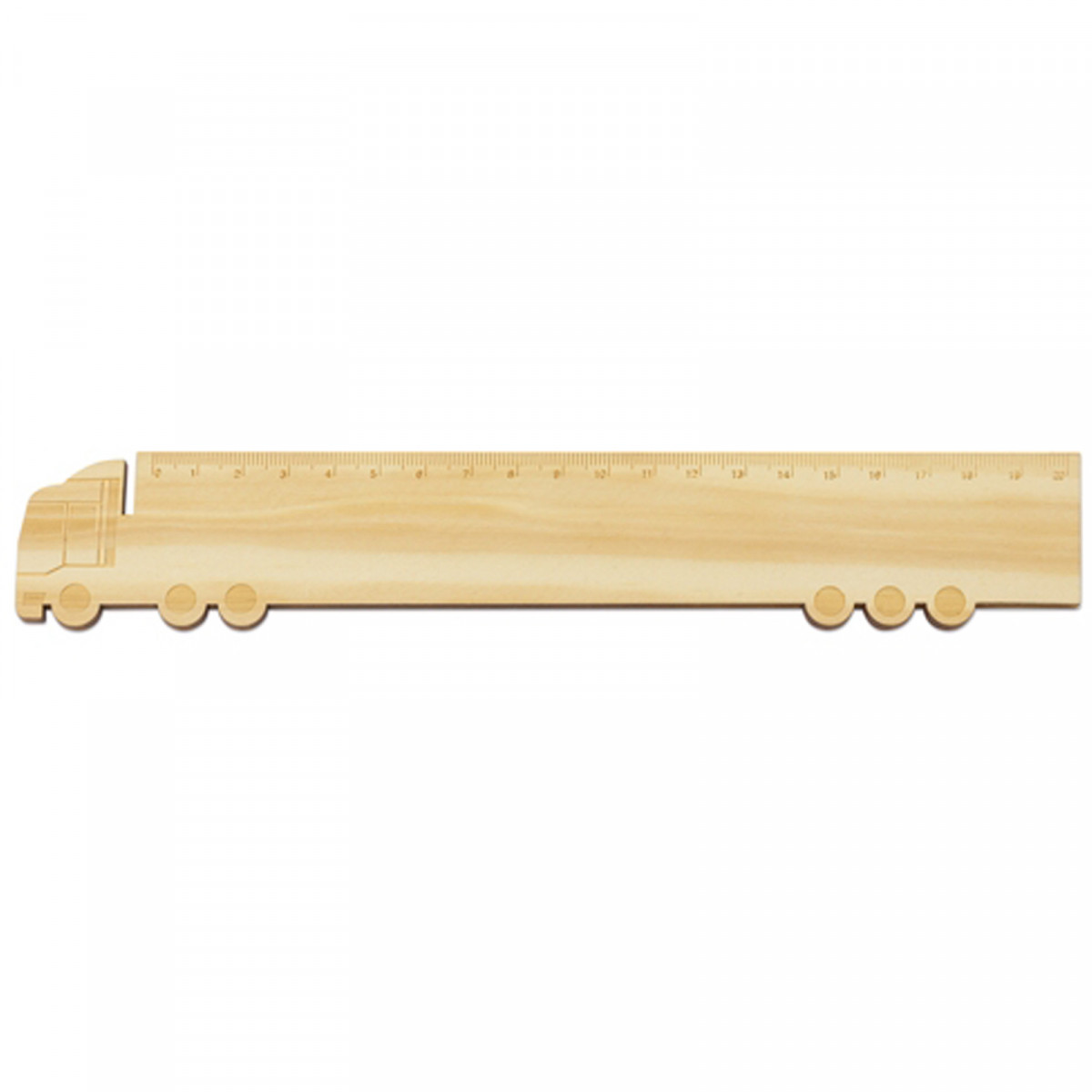 Righello di legno a forma di rimorchio