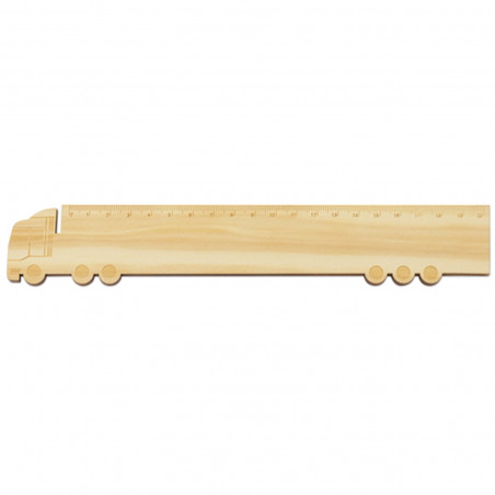 Righello di legno a forma di rimorchio