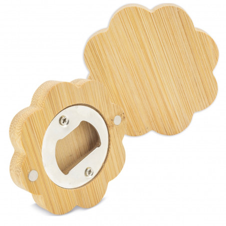 Apribottiglie in bambù a forma di fiore