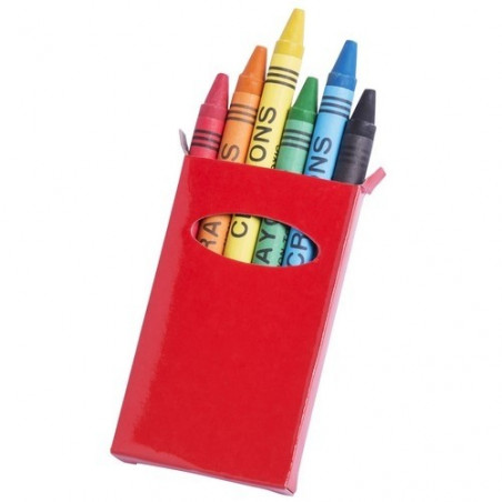 Libro da colorare con astuccio di pastelli rossi presentato in busta metallizzata e adesivo personalizzato per compleanno
