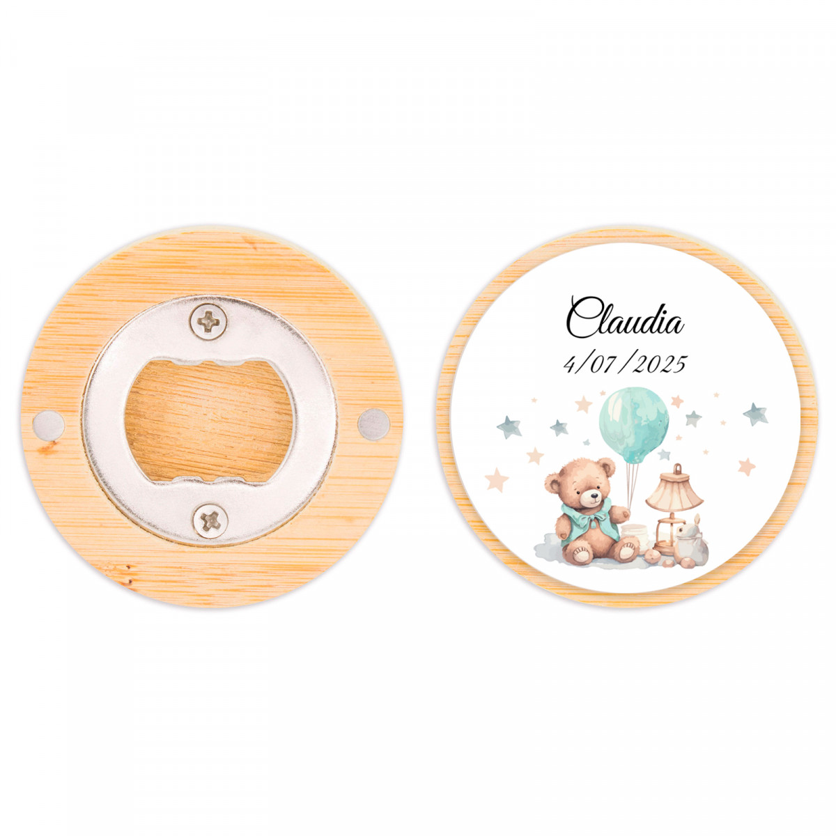 Bomboniera personalizzata apribottiglie magnete per frigorifero apribottiglie magnetico in legno bomboniera regalo di nozze Souvenir per gli ospi  15